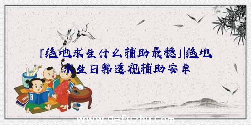 「绝地求生什么辅助最稳」|绝地求生日韩透视辅助安卓